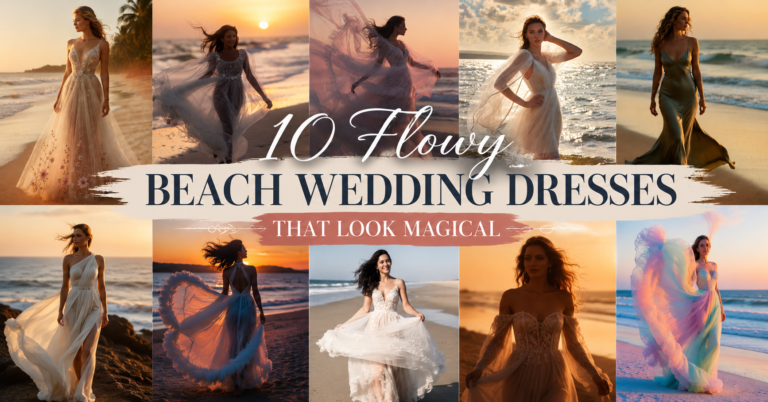 10 Flowy Beach Wedding Dresses That Look Magical ✨