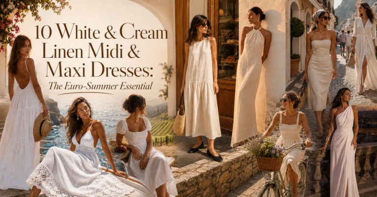 10 White & Cream Linen Midi & Maxi Dresses: The Euro-Summer Essential