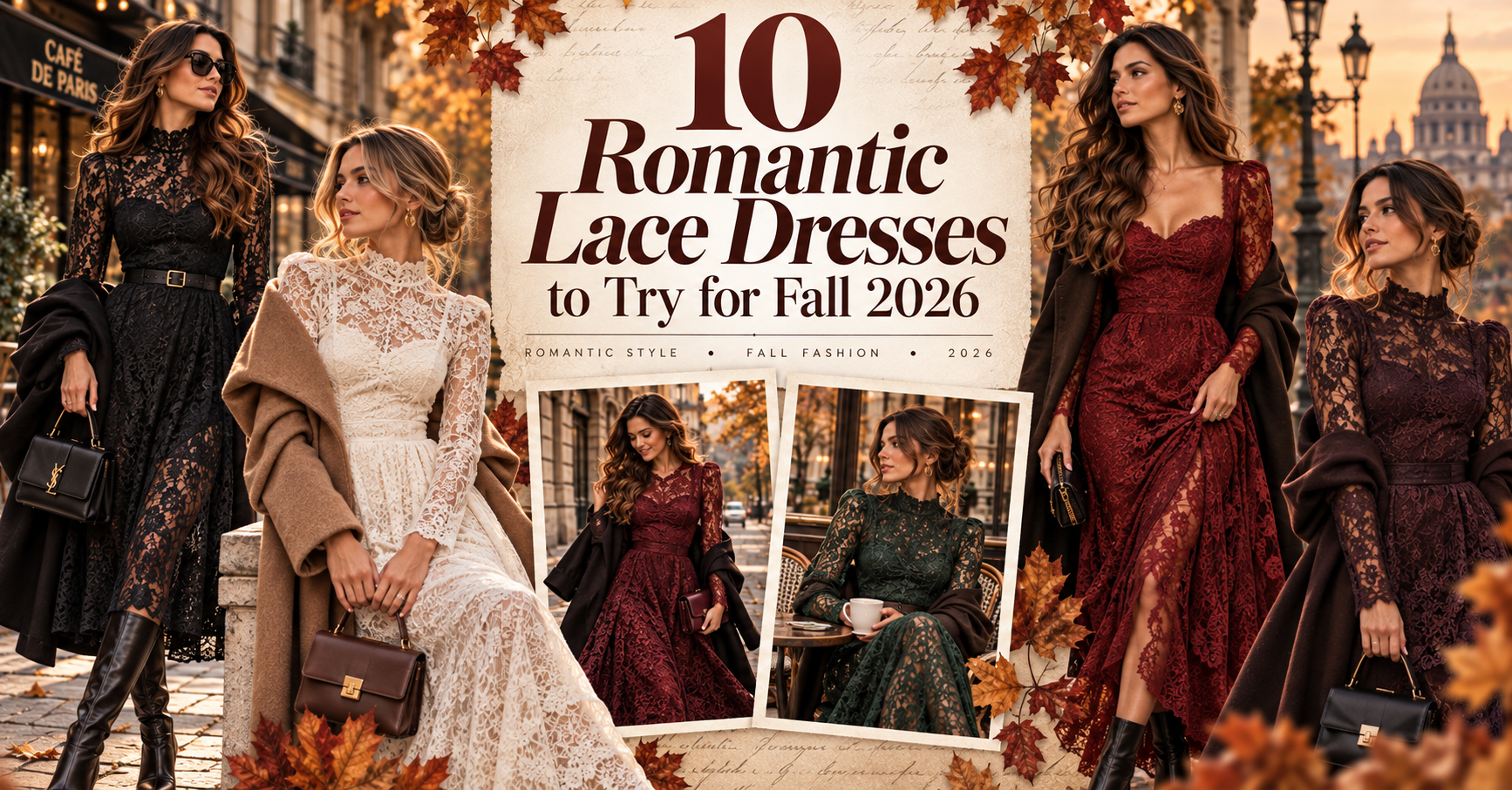 10 Romantic Lace Dresses to Try for Fall 2026 featured image with elegant fall lace dress styling